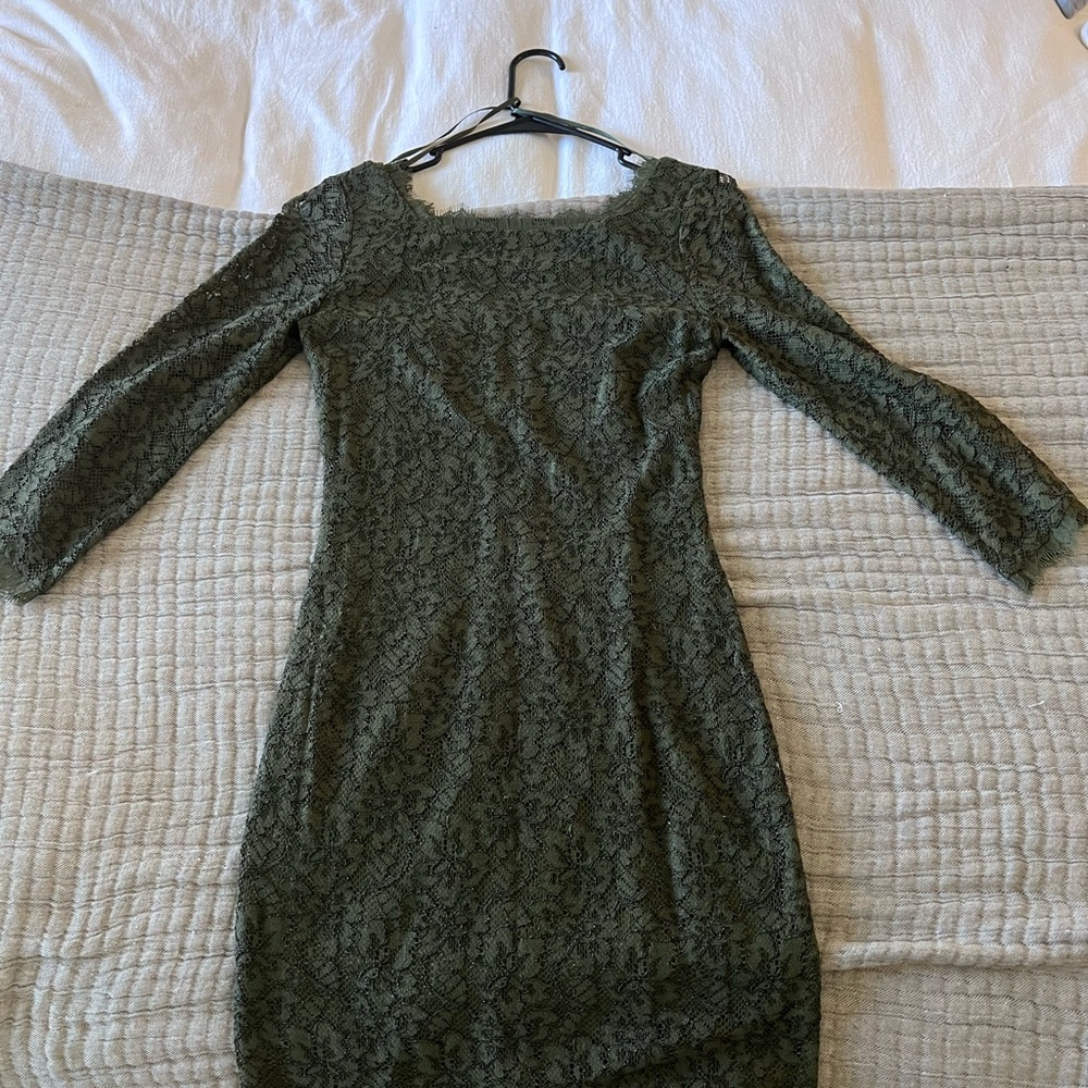 Elegant Green Lace Dress